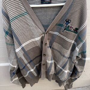 Vintage Cypress Links Embroidered Golf Cardigan Made In USA Men’s Size XL